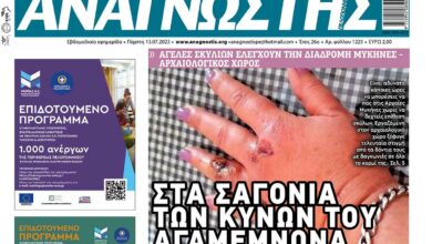 ΑΝΑΓΝΩΣΤΗΣ ΠΕΛΟΠΟΝΝΗΣΟΥ ΠΡΩΤΟΣΕΛΙΔΟ 13.07.2023- 1225