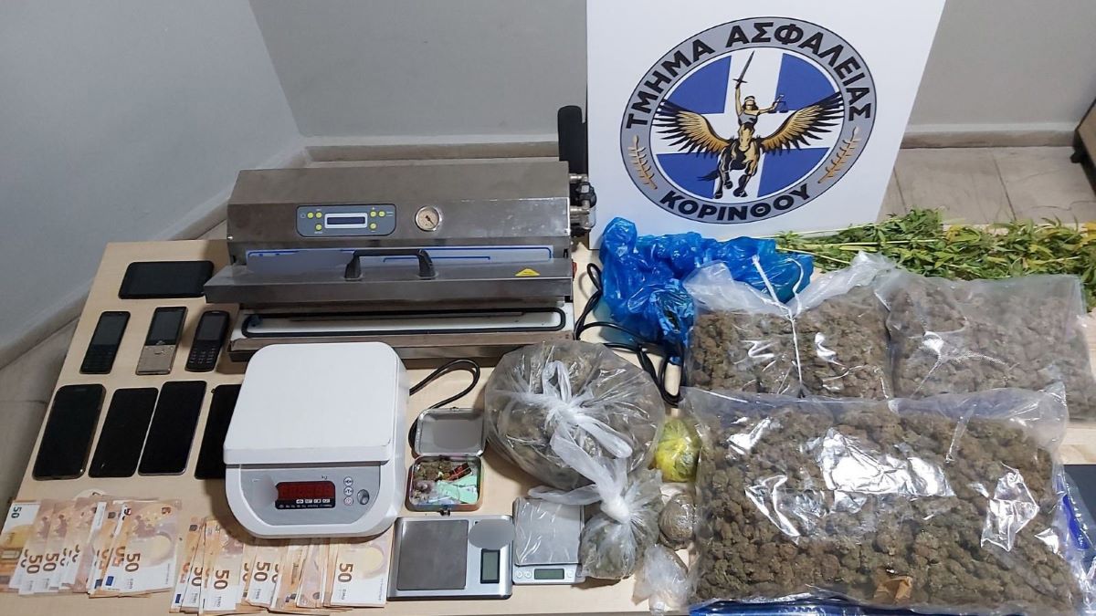 Εξαρθρώθηκε εγκληματική οργάνωση στην Κόρινθο – Βρέθηκαν πάνω από 2,5 κιλά κάνναβης