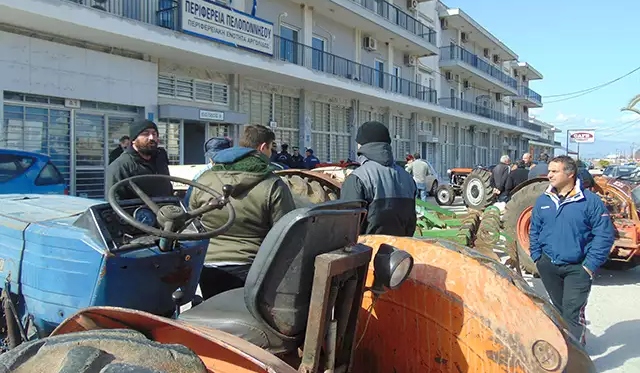 Τρακτέρ ΠΕ Αργολίδας αγρότες διαμαρτυρία