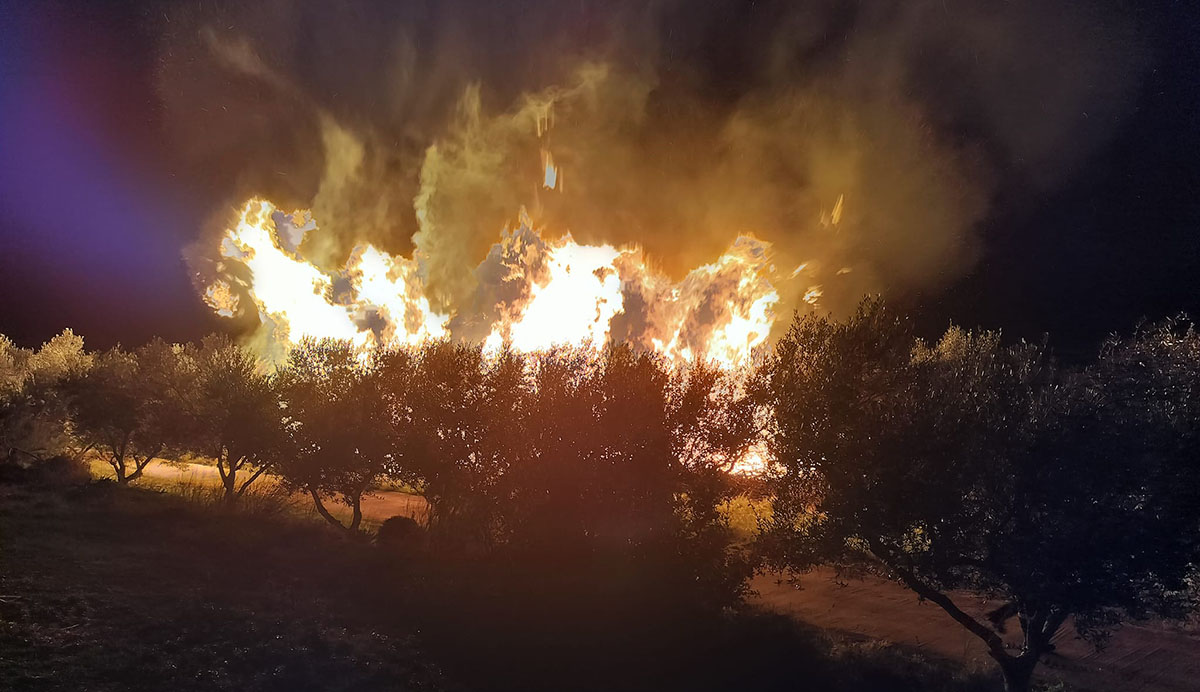 Λεωνίδιο: Άμεση επέμβαση για φωτιά κοντά στο Μοναστήρι της Σίντζας