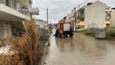 Πλημμυρικό φαινόμενο σε οδό της περιοχής Κούρτη 3 Ναύπλιο