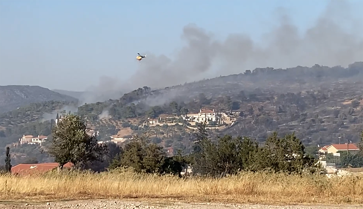 Περιορίστηκε η φωτιά στο Κρανίδι – Σε επιφυλακή για αναζωπυρώσεις