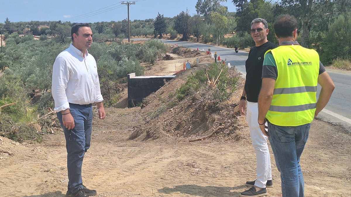 Σε εξέλιξη έργο οδικής ασφάλειας από τη γέφυρα της Απιδιάς έως τους Μολάους