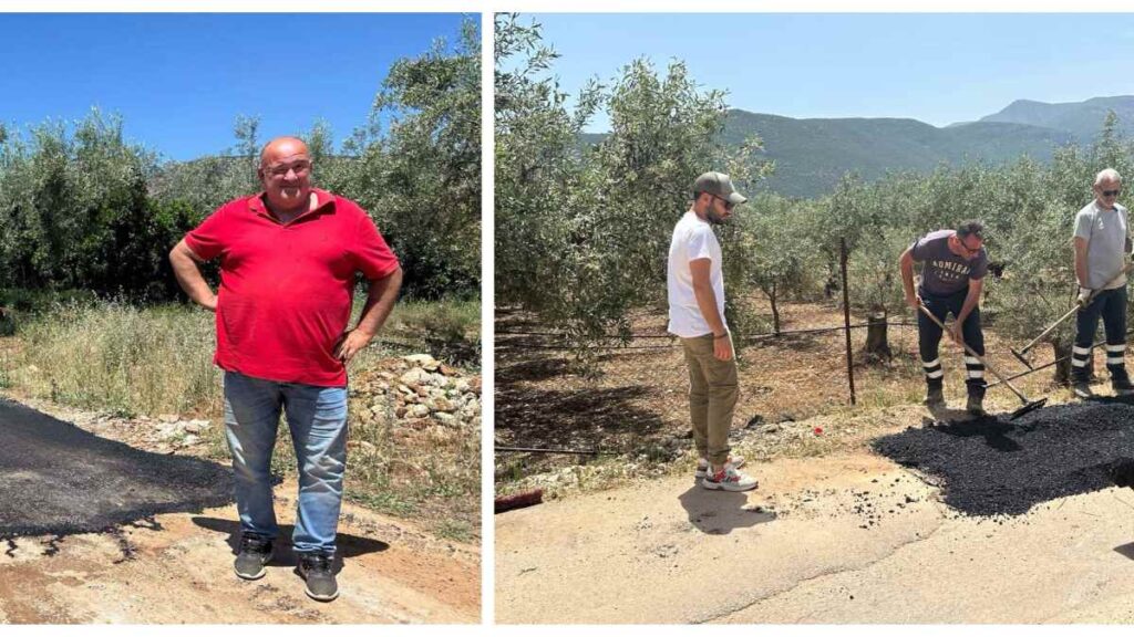 Εργασίες οδοποιιας δήμο Άργους