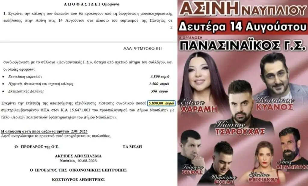πανηγύρια Δήμος Ναυπλιέων