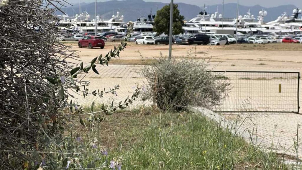 Απέναντι κολυμβητήριο απεριποίητος κήπος