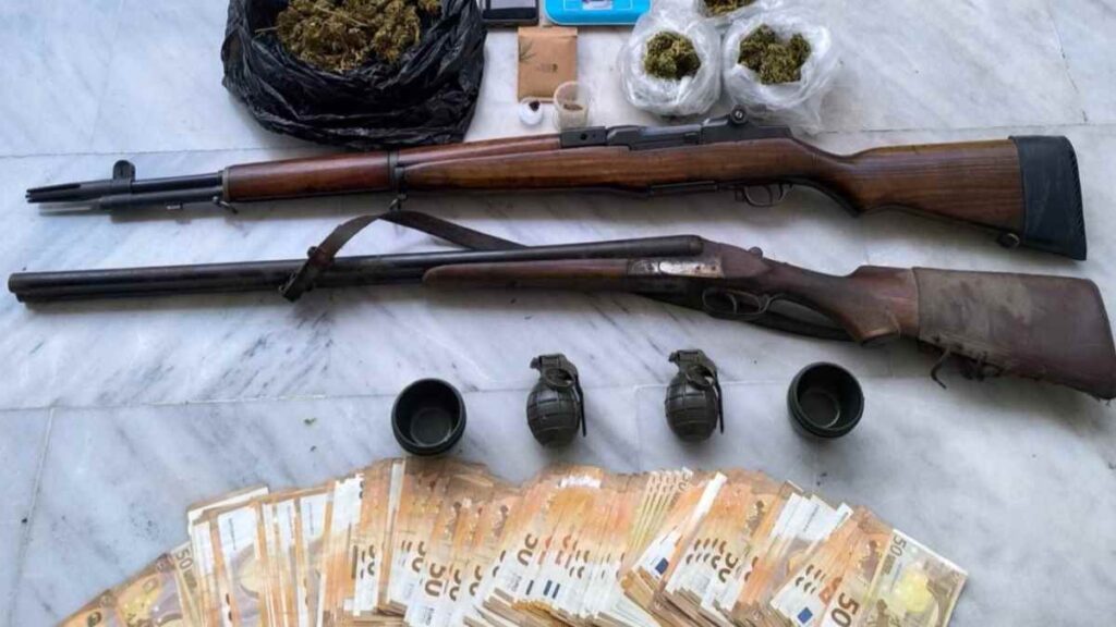 Λακωνία: όπλα χρήματα κάνναβη