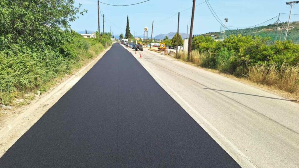 Διαγράμμιση Αγία Ελεούσα Λευκάκια - diagrammisi eparchiaki odo agia eleousa 2025 3