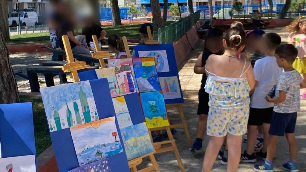 Έκθεση ζωγραφικής για την ημέρα περιβάλλοντος στο πάρκο Μπόνη