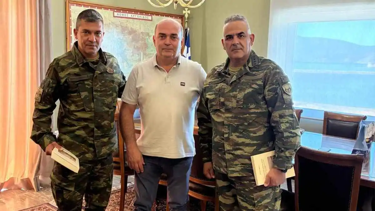 Επίσκεψη του νέου Διοικητή της Υ.Δ.ΥΠ.Ν. στο γραφείο του Αντιπεριφερειάρχη Αργολίδας