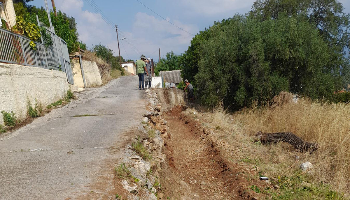 Αργολίδα: Τοιχία αντιστήριξης σε Σχινοχώρι, Μαλανδρένι και Σκοτεινή