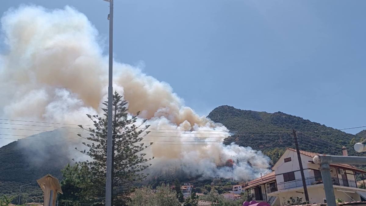 Φωτιά στο Διαβολογέφυρο Τροιζήνας: Σηκώθηκαν 6 εναέρια μέσα κατάσβεσης (video)