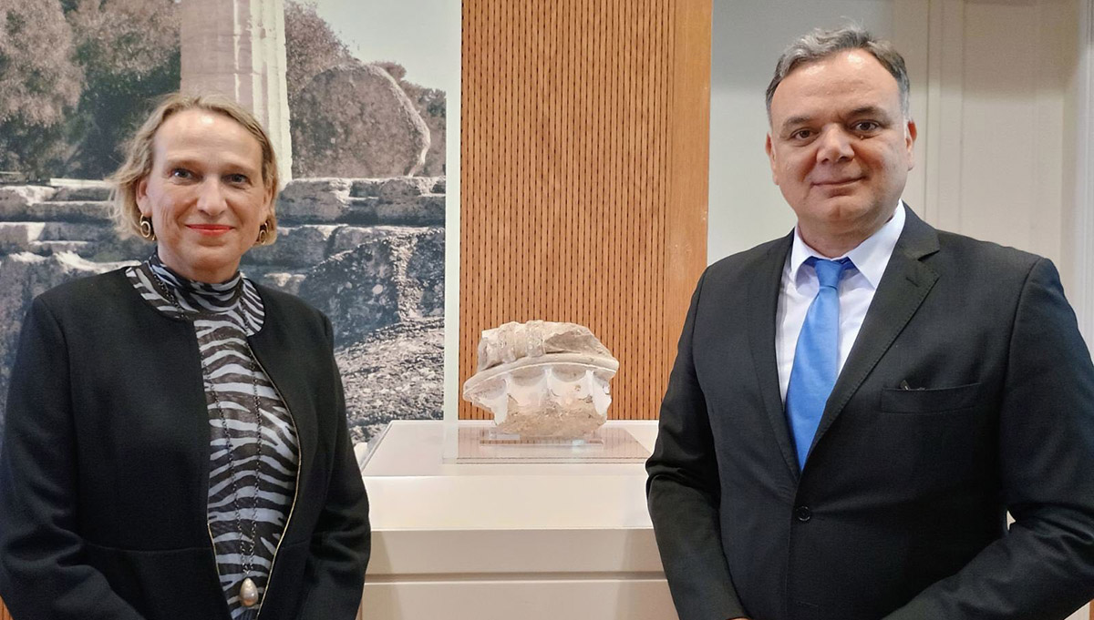 Το θραύσμα του Λεωνιδαίου επέστρεψε στην Ολυμπία μετά από 60 χρόνια