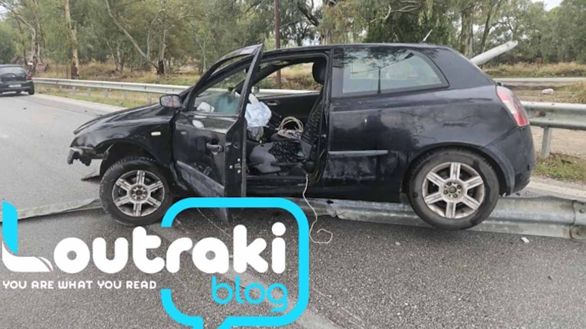 Ισθμός Κορίνθου: Η μπάρα διαπέρασε το αυτοκίνητο αλλά ο οδηγός γλίτωσε