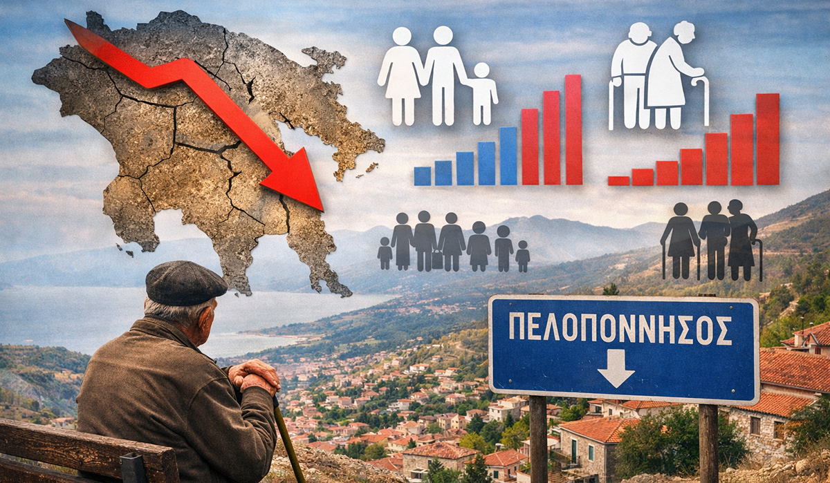 Η Πελοπόννησος γερνά: Πού χάνεται ο πληθυσμός και πού συγκρατείται