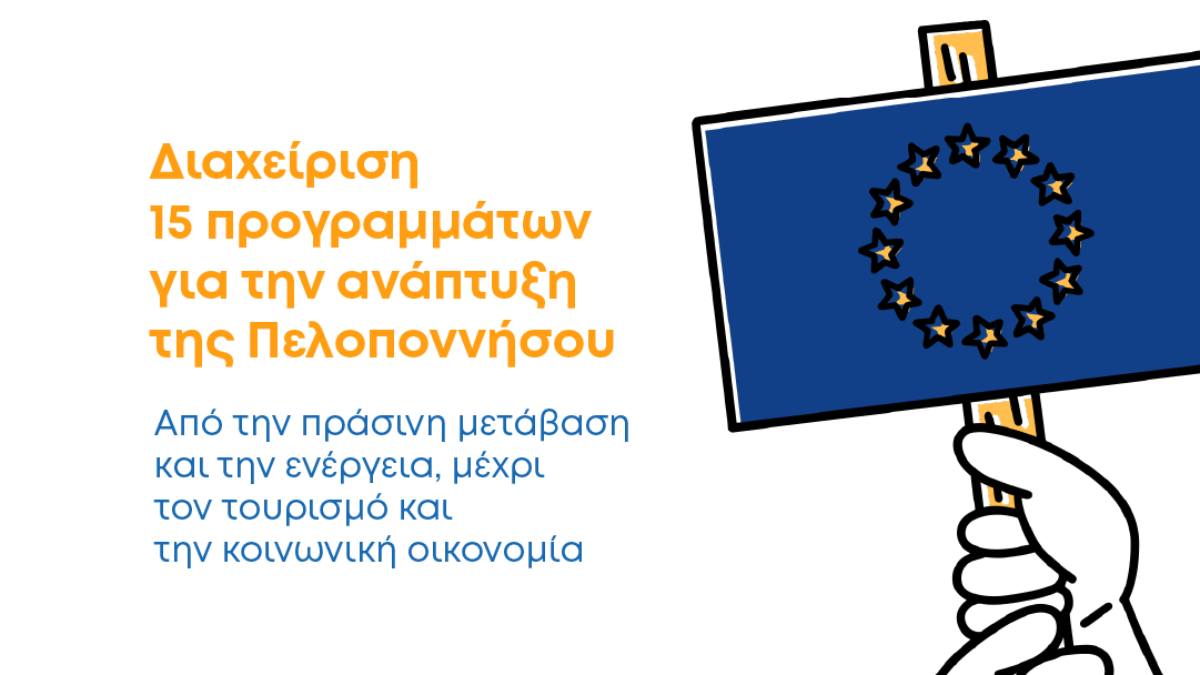 Ο Αναπτυξιακός Οργανισμός Πελοποννήσου συντονιστής της ευρωπαϊκής στρατηγικής της Περιφέρειας Πελοποννήσου: Διαχείριση χαρτοφυλακίου 15 ευρωπαϊκών προγραμμάτων