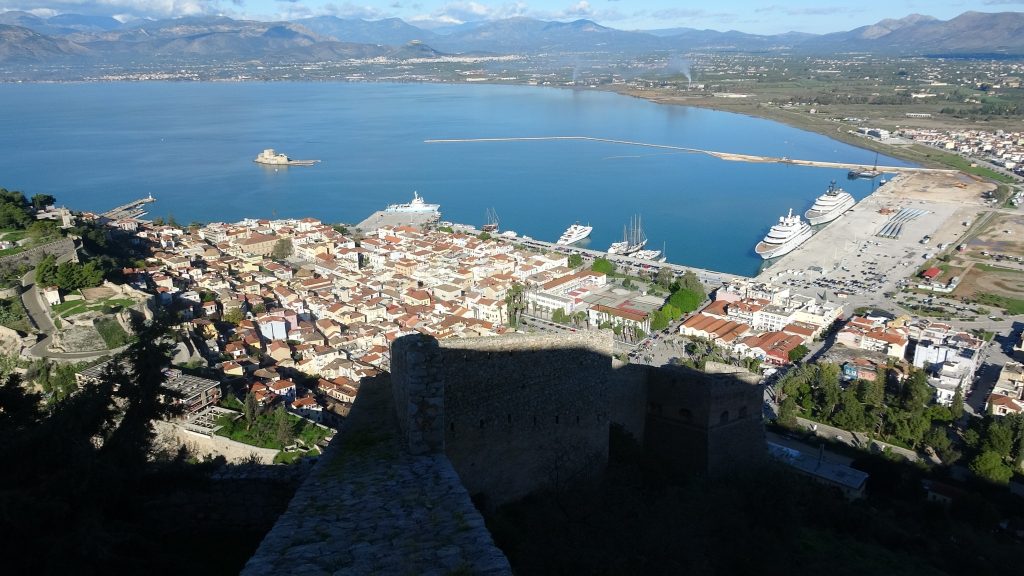 Ναύπλιο πανοραμική θέα από Παλαμήδι