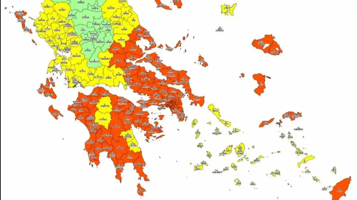 Στα «κόκκινα» η Πελοπόννησος στο νέο Χάρτη Εκτίμησης Κινδύνου Δασικών Πυρκαγιών