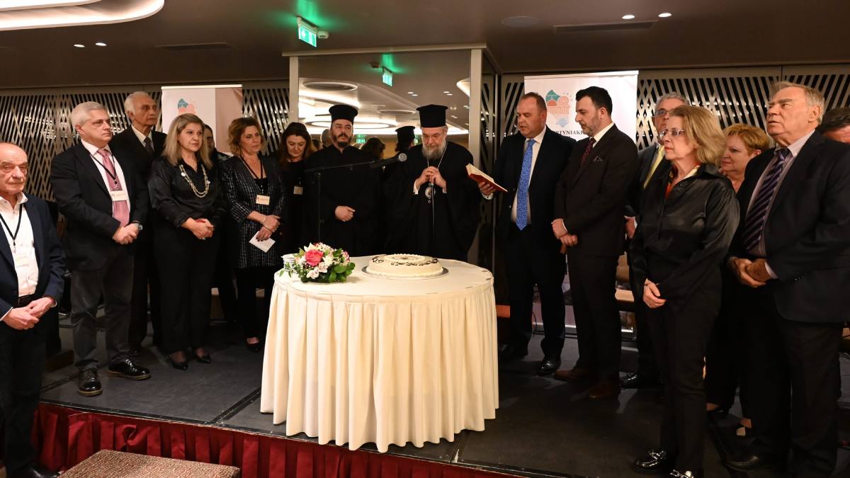 Ο Δήμαρχος Γορτυνίας Ευστάθιος Κούλης στην εκδήλωση κοπής πίτας της Παγγορτυνιακής Ένωσης