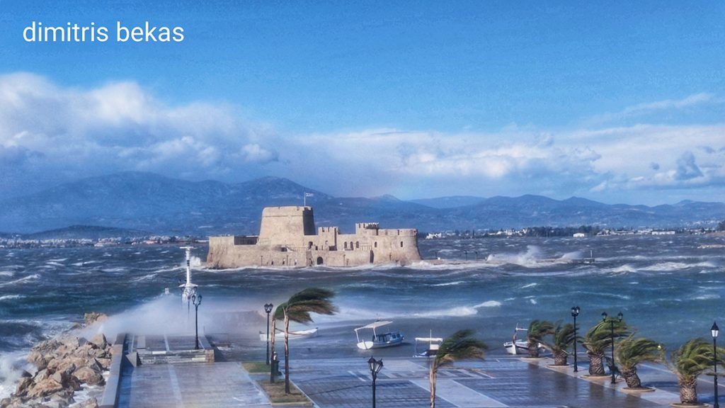 Ισχυροί άνεμοι στο Ναύπλιο 10-1-2026