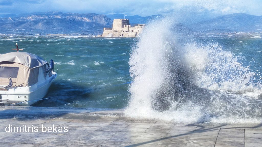 Ισχυροί άνεμοι στο Ναύπλιο 10-1-2026