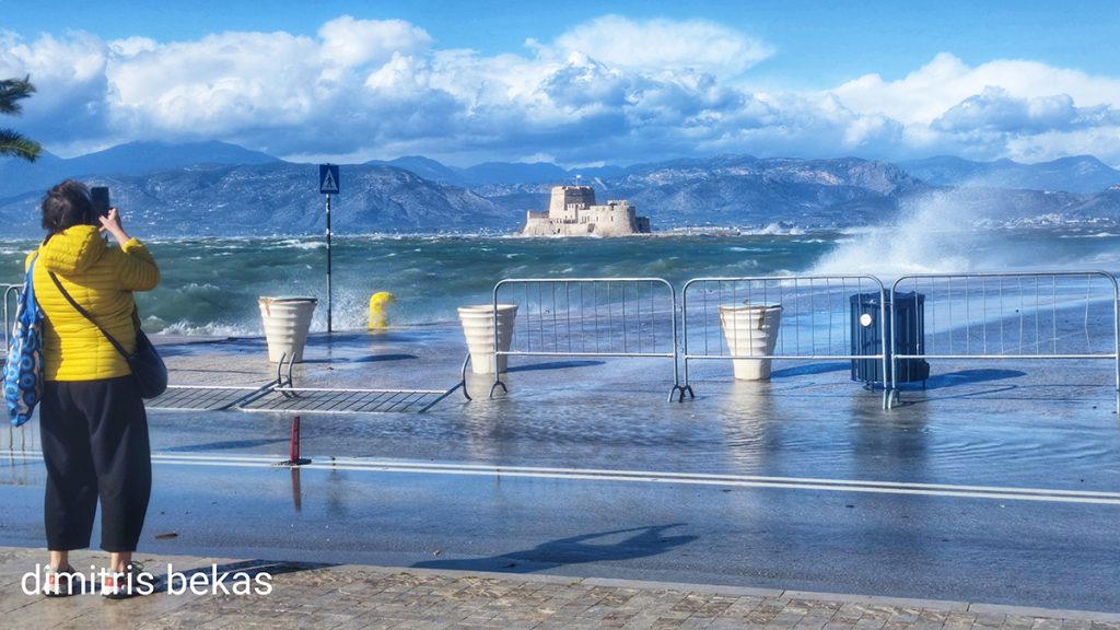 Ισχυροί άνεμοι στο Ναύπλιο 10-1-2026