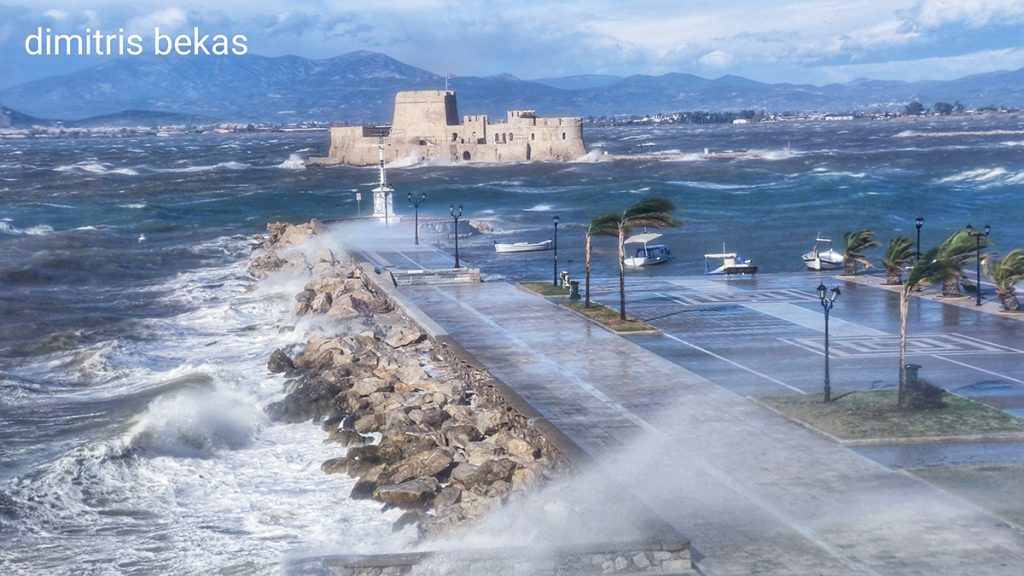 Ισχυροί άνεμοι στο Ναύπλιο 10-1-2026