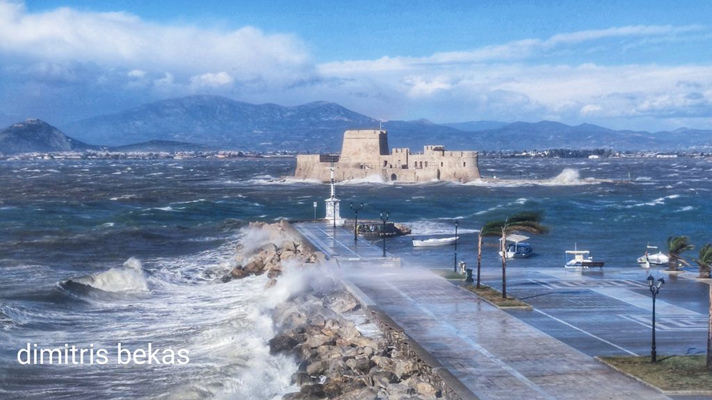 Ισχυροί άνεμοι στο Ναύπλιο 10-1-2026