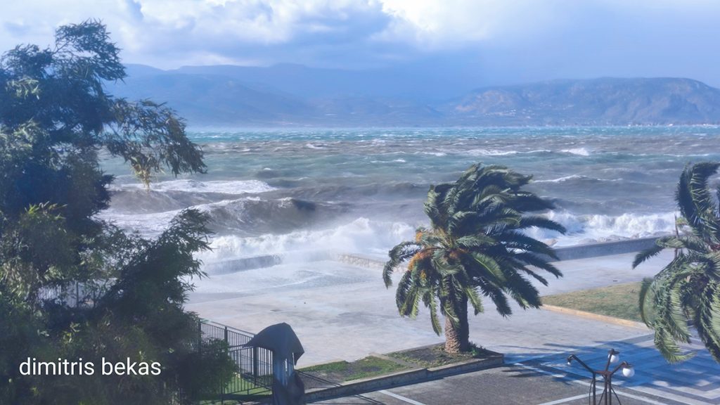 Ισχυροί άνεμοι στο Ναύπλιο 10-1-2026