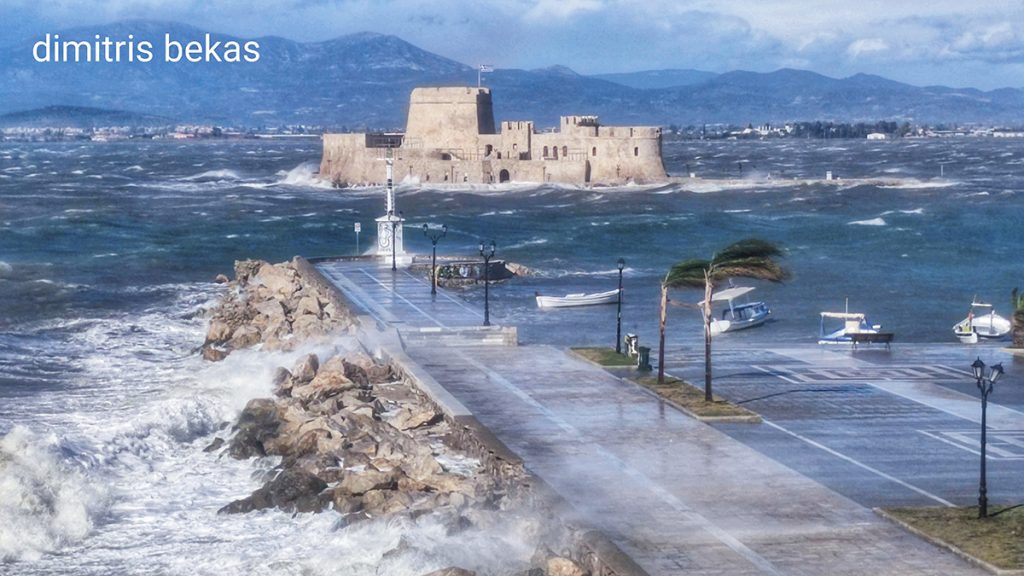 Ισχυροί άνεμοι στο Ναύπλιο 10-1-2026