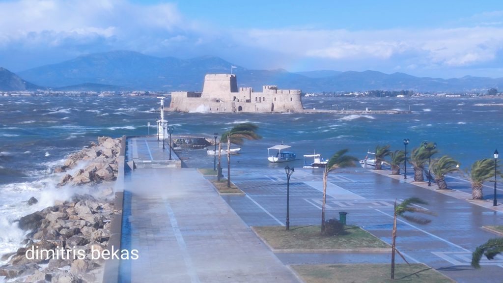 Ισχυροί άνεμοι στο Ναύπλιο 10-1-2026