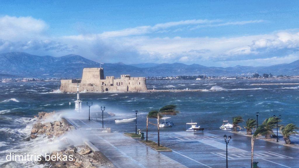 Ισχυροί άνεμοι στο Ναύπλιο 10-1-2026
