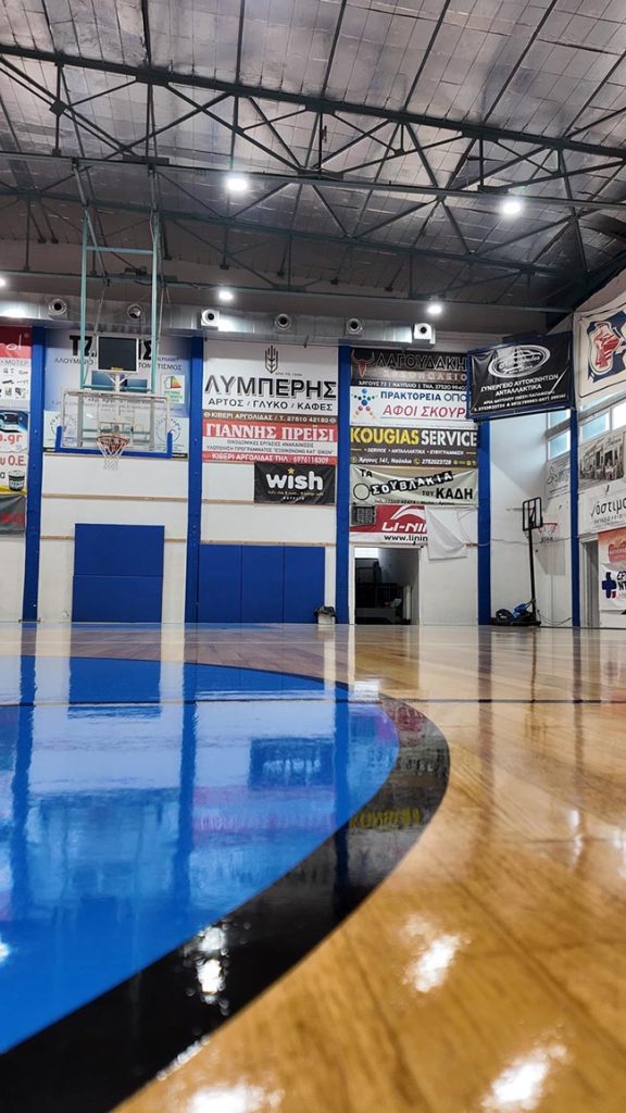 Ολοκληρώθηκε η πλήρης ανακαίνιση του παρκέ στο Κλειστό Γυμναστήριο Ναυπλίου