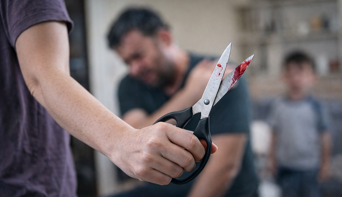 Ηλεία: Κάρφωσε τον σύντροφό της με ψαλίδι μπροστά στο παιδί