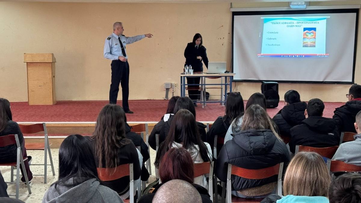 Το 1ο ΕΠΑΛ Ναυπλίου ενημερώθηκε για την Οδική Ασφάλεια και την Κυκλοφοριακή Αγωγή