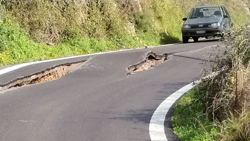 Καθίζηση δρόμος Γορτυνία