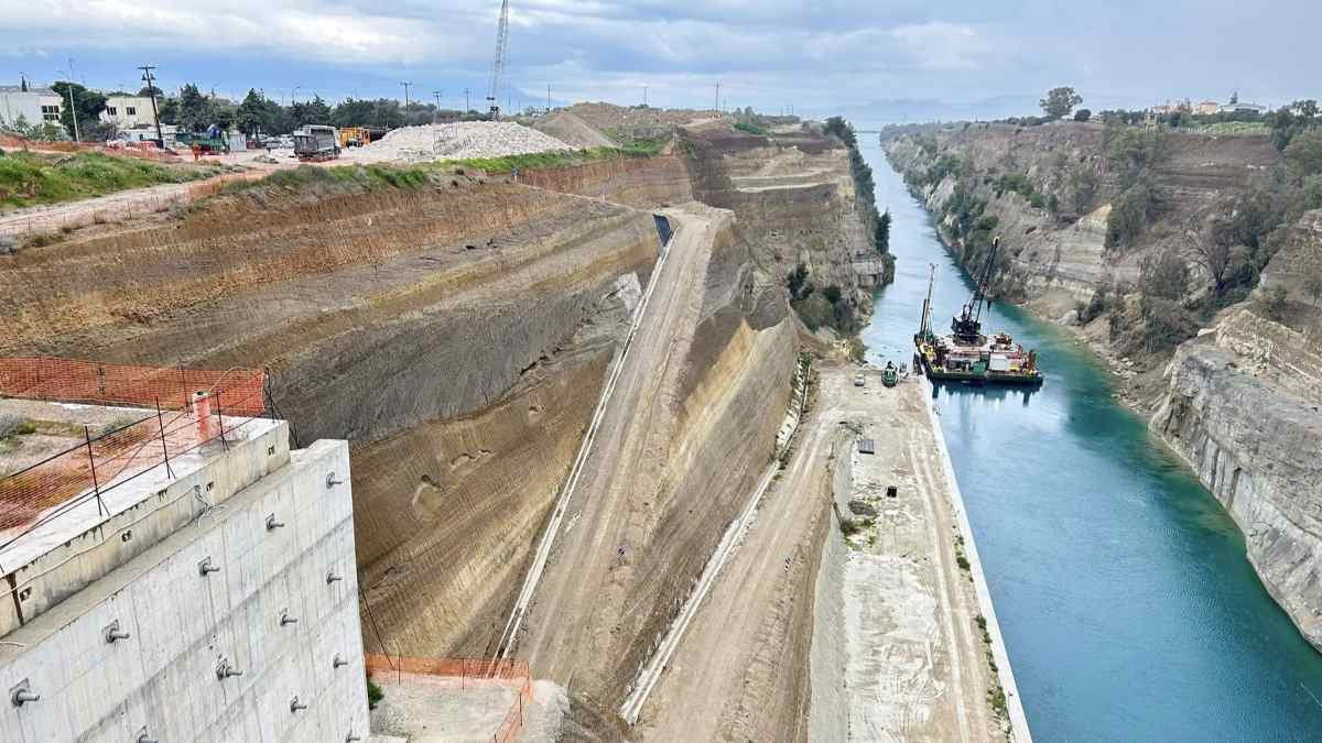 Διώρυγα Κορίνθου: Στο φουλ οι εργασίες με στόχο να ανοίξει τον Ιούλιο