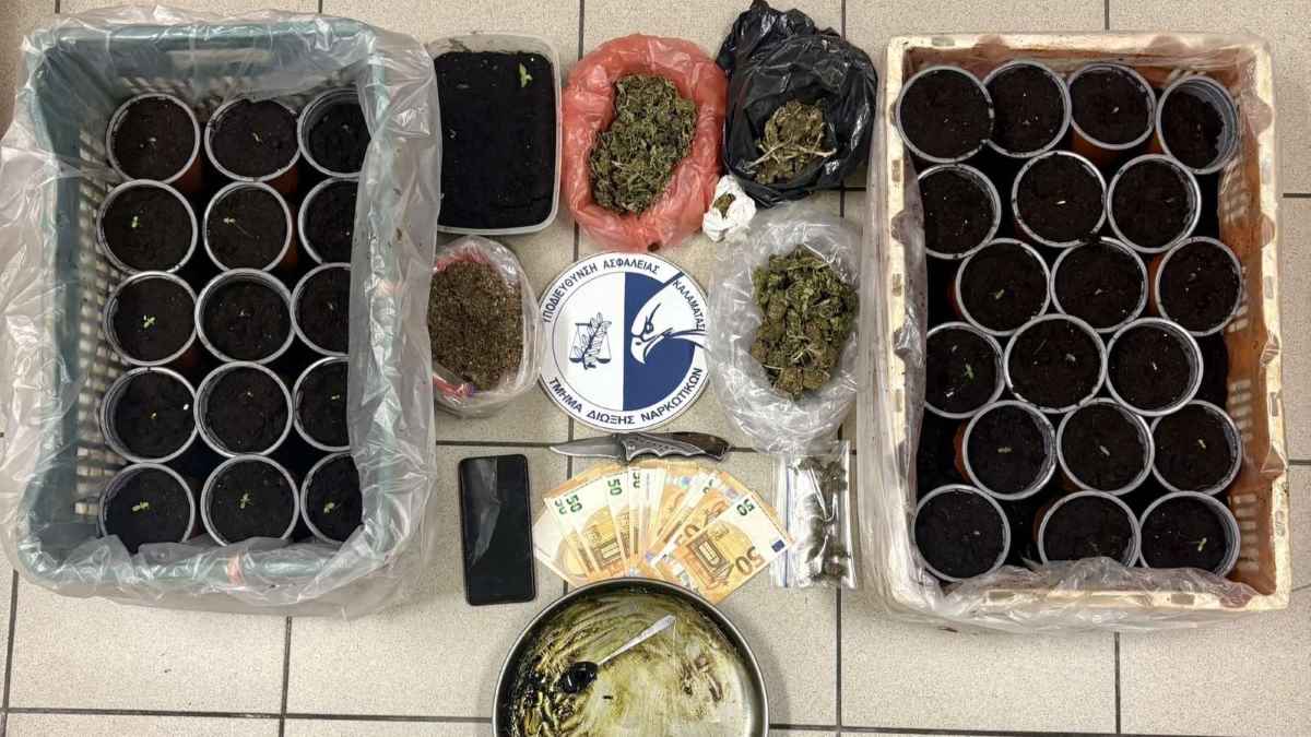 Σύλληψη στην Καλαμάτα για ναρκωτικά, όπλα και λαθραίο καπνό