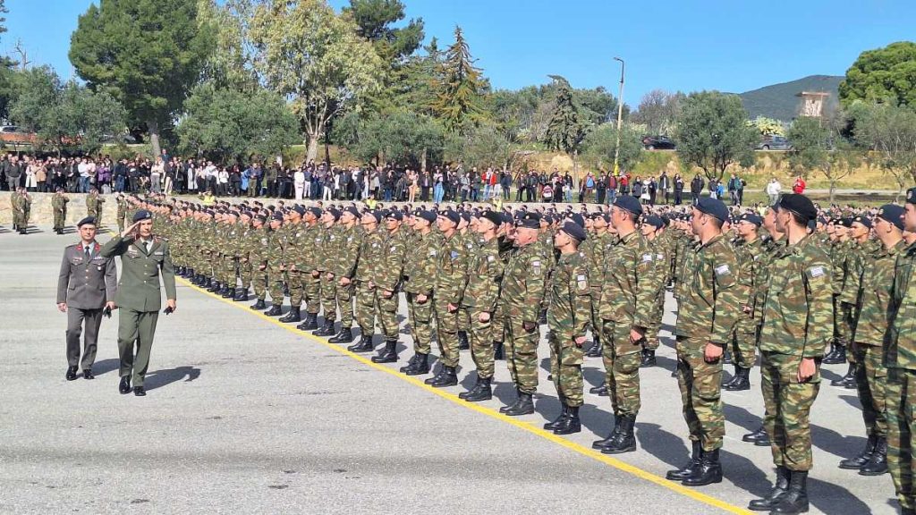 Ορκωμοσία νεοσύλλεκτων 2026 Α’ ΕΣΣΟ στο στρατόπεδο Παπαφλέσσα στην Καλαμάτα