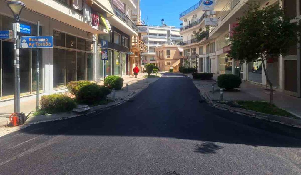 Ασφαλτόστρωση Καποδιστρίου στο Άργος