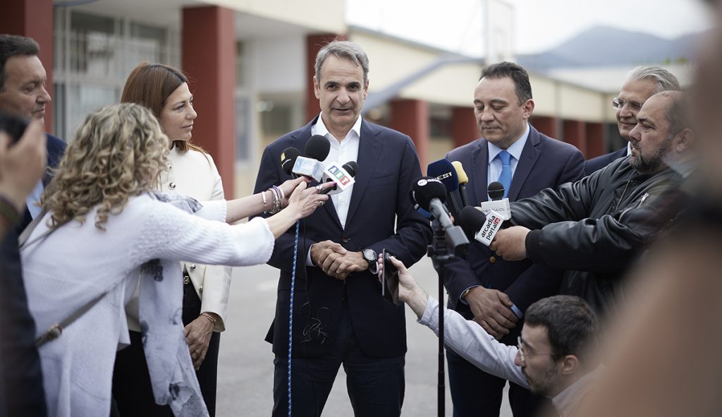Ο Κυριάκος Μητσοτάκης στην Τρίπολη