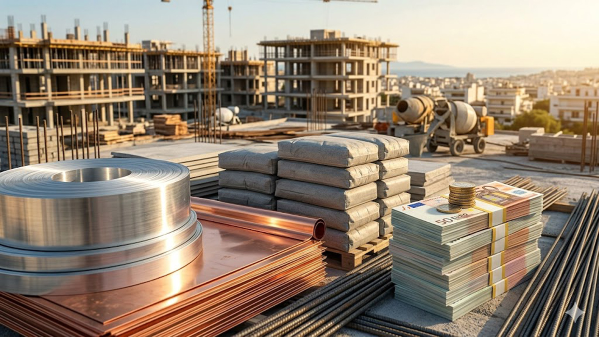 Ράλι στα οικοδομικά υλικά πιέζει τις τιμές των ακινήτων