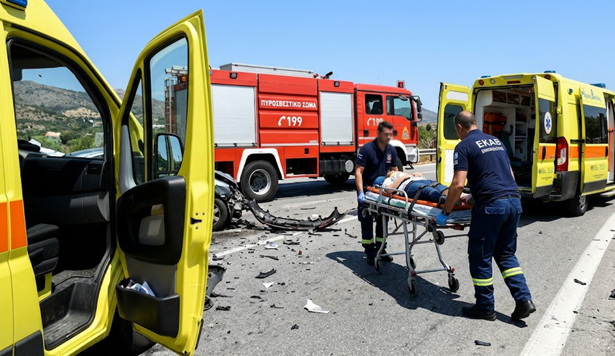 Τραγωδία στη Σπάρτη: Δύο νεκροί σε μετωπική ΙΧ με πυροσβεστικό