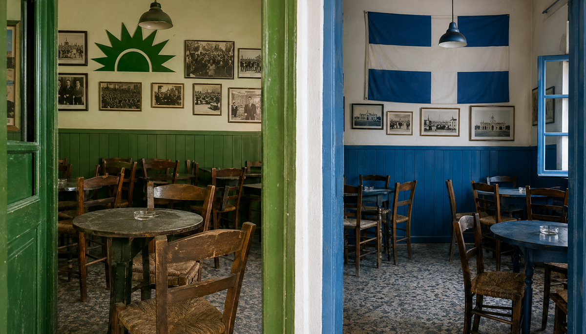Τα «πράσινα» και τα «γαλάζια» καφενεία…