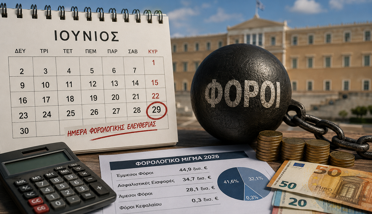 Πόσες μέρες δουλεύουμε για το κράτος – Η «κρυφή» φορολογία και η θηλιά στην Πελοπόννησο