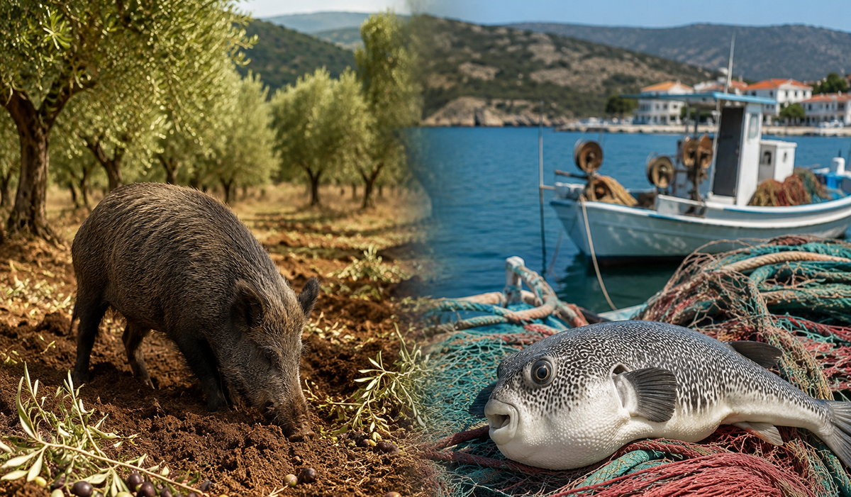 Ερμιονίδα: SOS για τις καταστροφές από αγριογούρουνα και λαγοκέφαλους